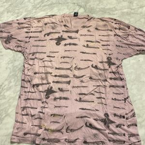 Obey Lavender and Black Large T-Shirt